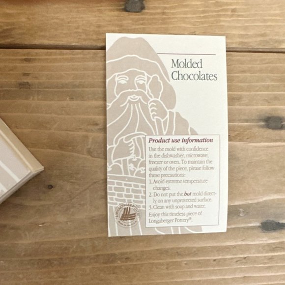 Vintage Longaberger Pottery‎ St. Nick Chocolate Mold 1993 Christmas NIB - Picture 6 of 8